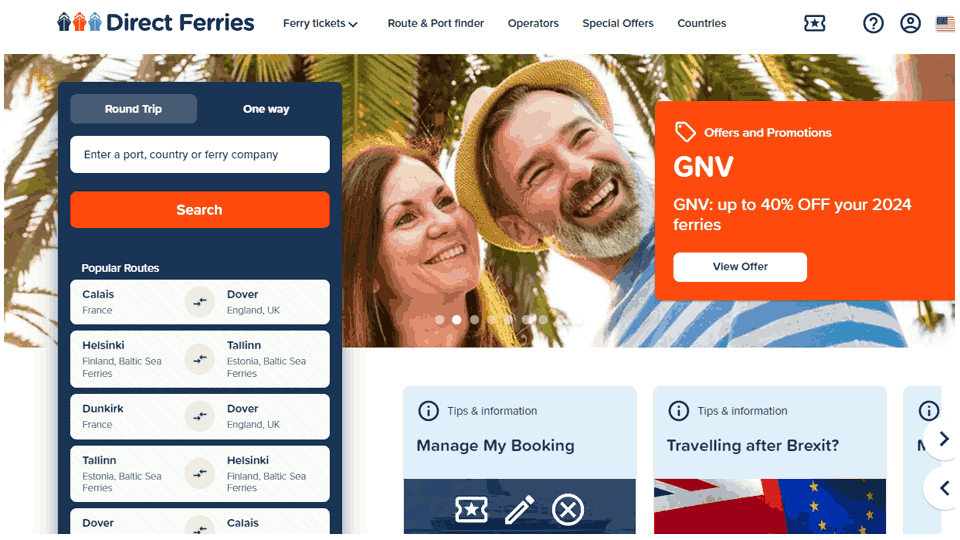 ferry booking websites